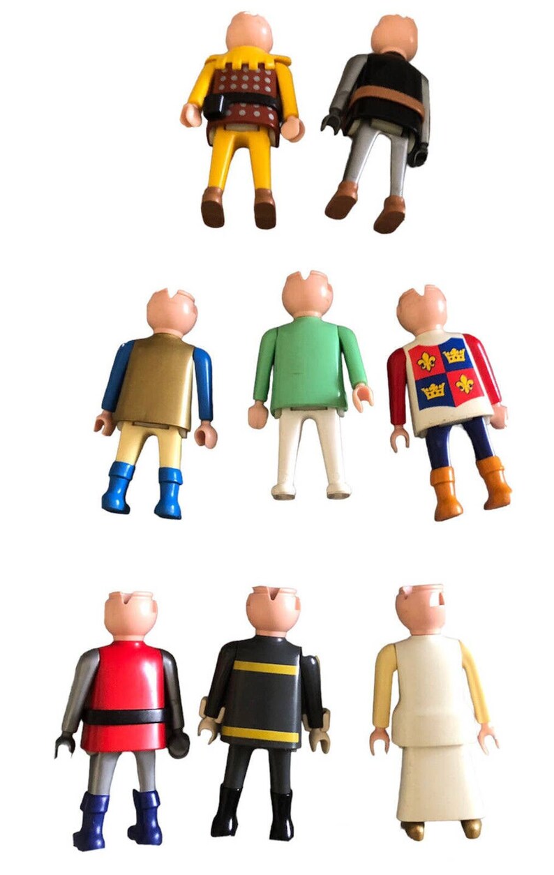 FIGURINE ARTICULÉE PLAYMOBIL Geobra 1992 garçon cheveux marron chemise