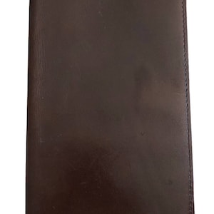 NAZARENO GABRIELLI Brown Leather Document Card Holder Pouch Italy Brown