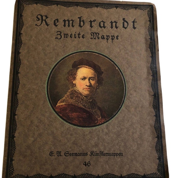 Rembrandt Zweite Mappe Geemanns Runftleermappen Germany 46 Includes 8 Prints