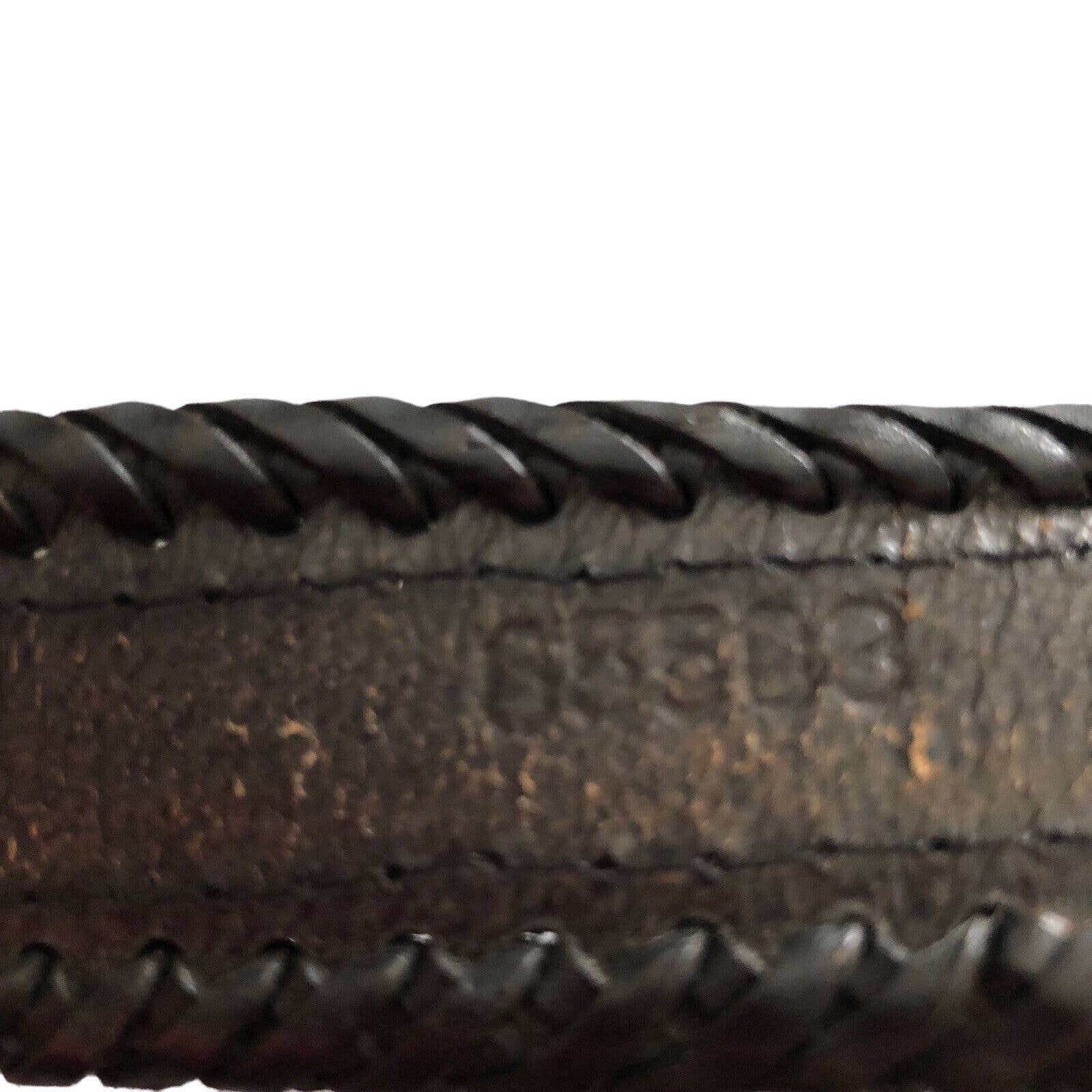 L.L. Bean Beaded Black Leather Belt With Silver Tone Buckle and Tip Size 28 L.L. Bean Leather Belts for Women for sale | eBay main image 2