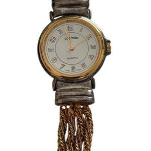 Capezio Quartz 5538 Women’s Bracelet Watch Silver Gold Toned New Battery