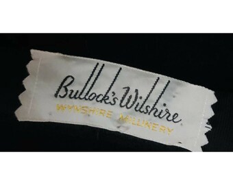 Bullocks Willshire Wynshire Millinery Luxuria Italy Black  display picture 1
