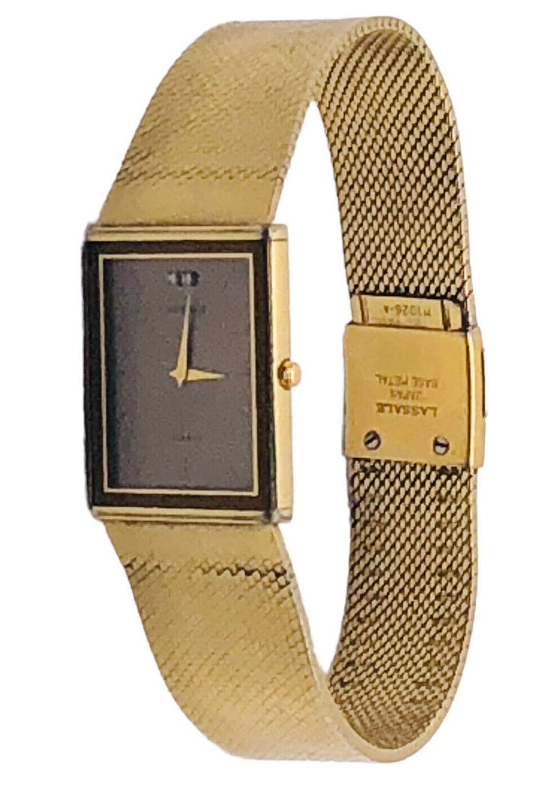 Lassale Seiko Gold Plated Diamond Dial Quartz Watch Japan Etsy