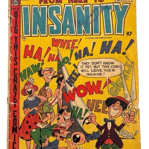 From Here To Insanity #9 RARE Pre-Code Mad-Style Satire (1955 Charlton Comics)