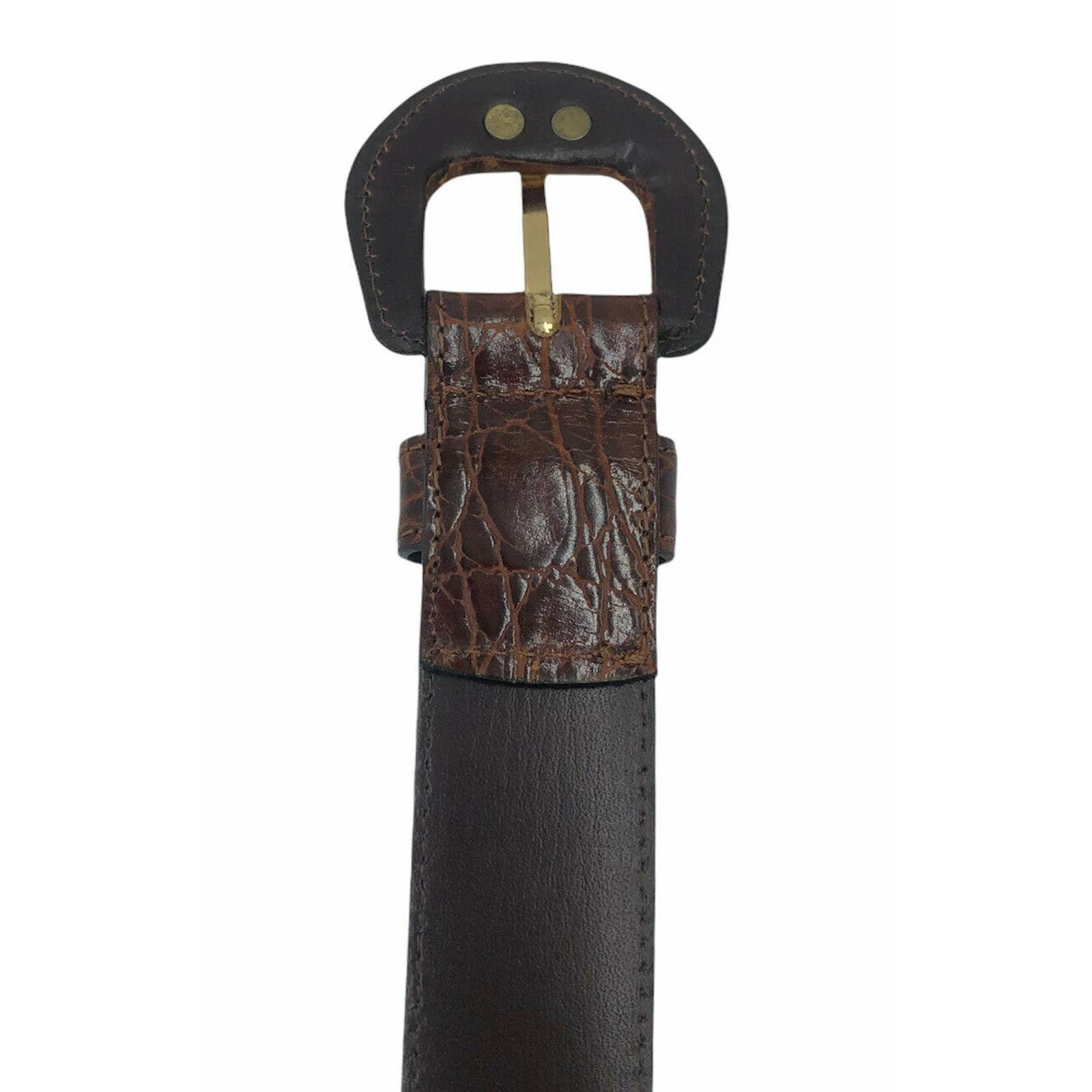 ROBERTO BELLIDO BROWN Women Real Leather Belt Sz 75 Medium 