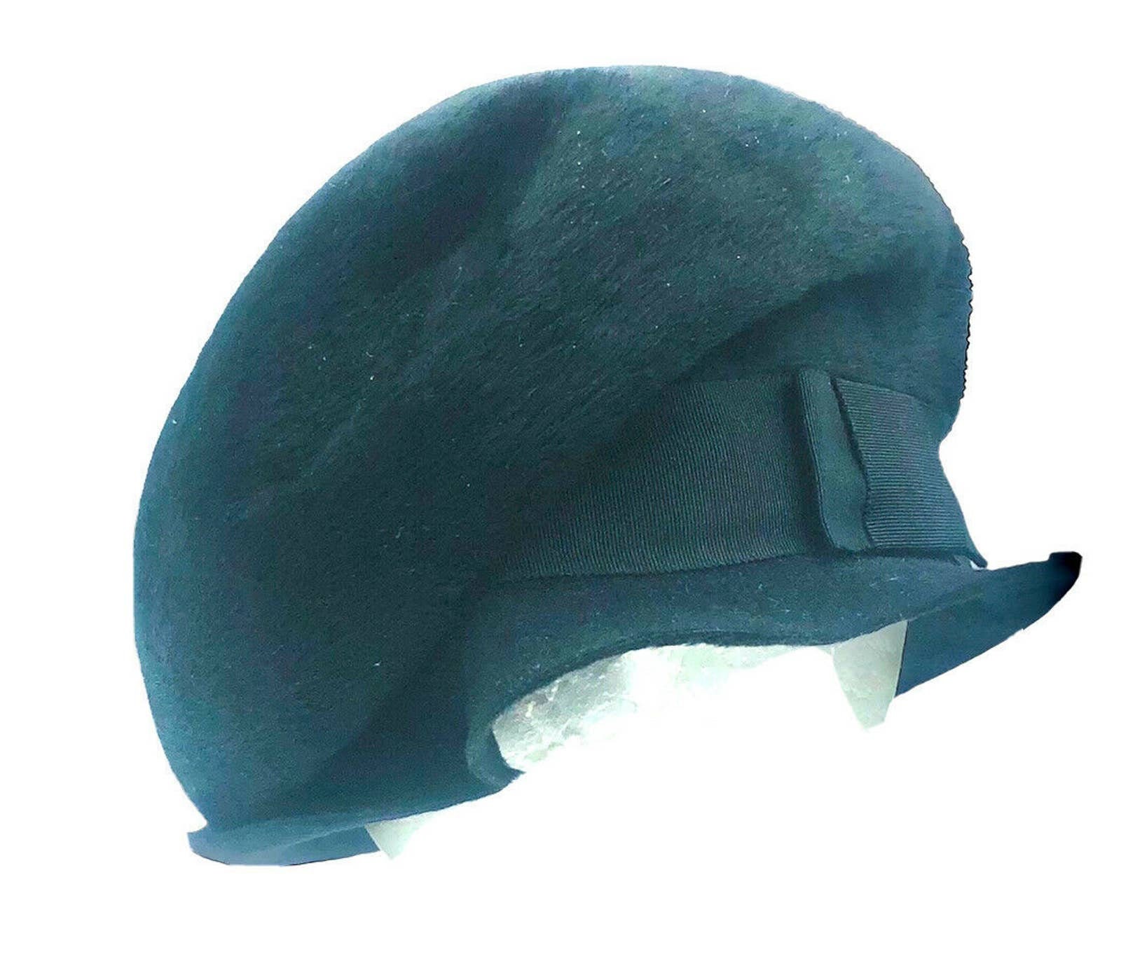 1950-1960s Leslie James Black Fur Felt Hat Body Made in  display picture 3