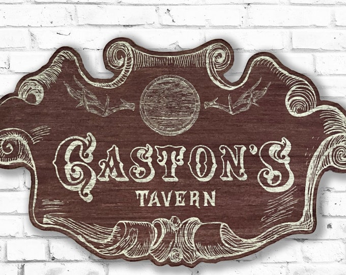 Disney | Gaston | Tavern | Sign | Beauty and the Beast | Belle | Disney ...