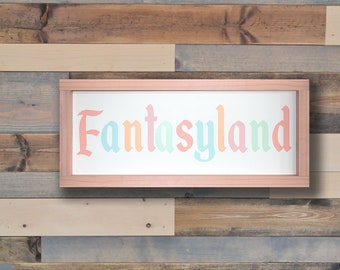 Disney | Fantasyland | Dumbo | Small World | Disney World | Disneyland | Disney Parks | Walt Disney | Sign | Wood Sign | Peter Pan