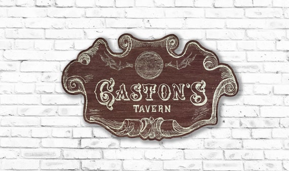 Disney Gaston Tavern Sign Beauty and the Beast Belle - Etsy