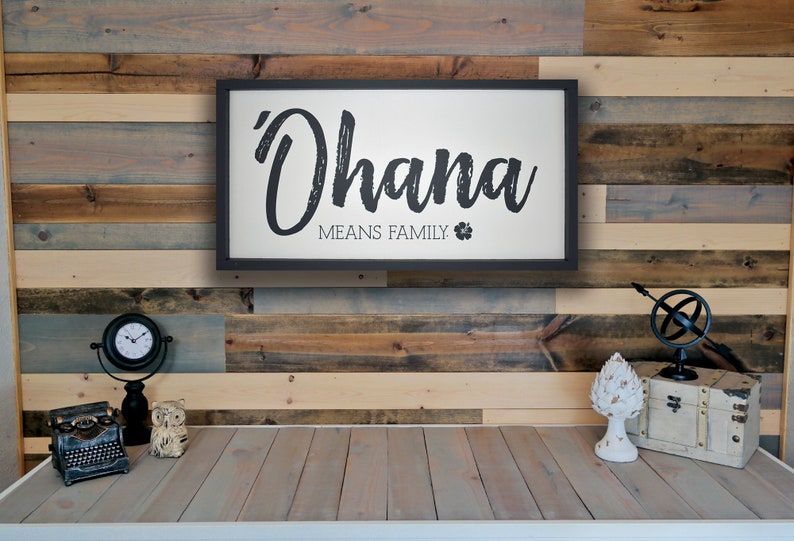 Disneyland /'Ohana Disney World Lilo and Stitch Family Disney Home Decor Sign Ohana