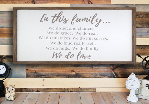 Wood Framed Signs With Quotes Sayings Family Home Etsy