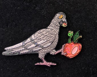 Twiddle Pigeons Playing Ping Pong Pin - Pigeon Apple