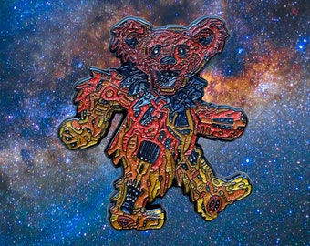 Dancing Bear Futuristic 3D Pin