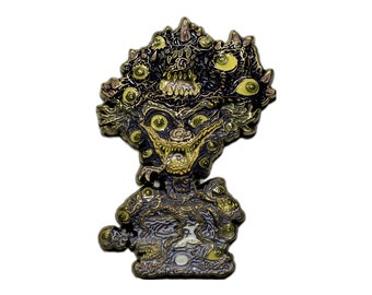 Riddle Box 3D Pin - Oddities Scary Horror Style