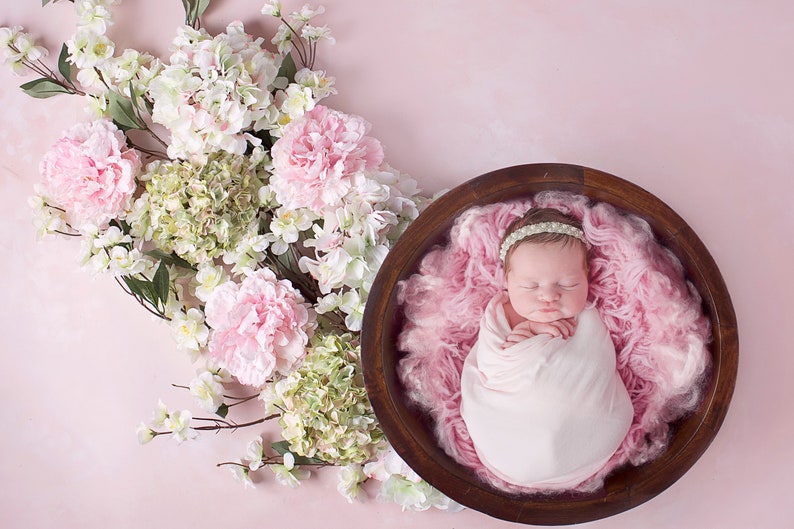 Ready to Ship Angel Baby Headband Baby Elastic Headpiece Photoprop White Rhinestone Pearl Babygirl Headband 0-2 Ages Cute Handmade Crown