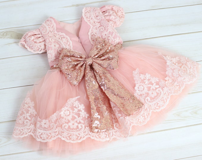 Baby Girl Rose Pink Knit Sac