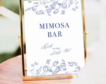 Floral Mimosa Bar Sign | Bridal Shower Decor | Bridal Shower Sign