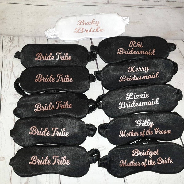 Personalised eye mask. Perfect for a sleepover, spa day or just wearing whilst relaxing in bed.