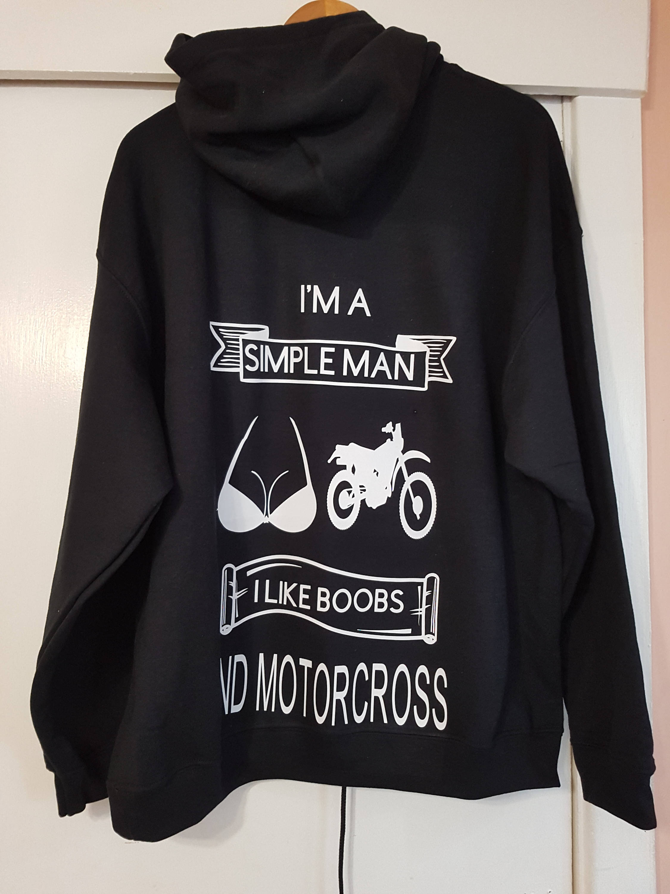 Image of Pull Over Motor Cross Hoodie. Perfect For Fathers Day, Christmas Or Birthday Present. Men's Size Small - 3xl