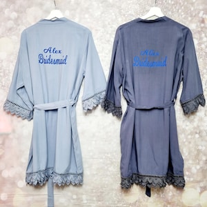 Personalised Wedding Robe, Bride Robe, Bridal Party Robes, Getting Ready Robe, Personalized Wedding Robe, Bridesmaid Robes