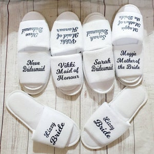 Wedding slippers. Bride, bridesmaid, maid of honour. One size fits all. Age 2-8. One size 3-8