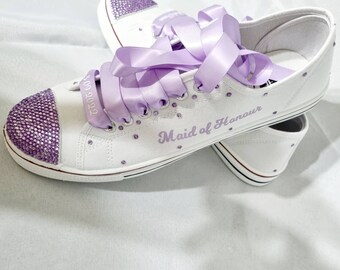 Wedding pumps. Personalised wedding pumps. Wedding shoes. Bridal shoes. Bridal pumps. Bridesmaid. Bride. Flower girl. Maid of honour pumps.