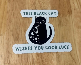 Handmade Black Cat Magnet