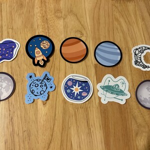 10 vinyl space stickers
