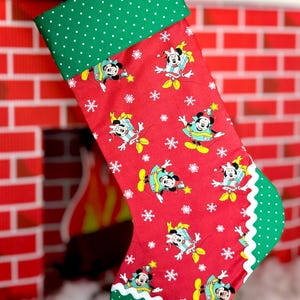 Mickey and Minnie Mouse Christmas Stocking