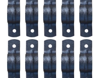 Galvanized Steel Pipe Strap 3/4 Inch | Custom Powder Coated | 10 Pack