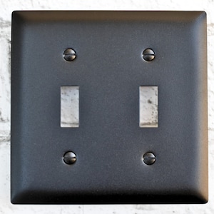 Stainless Steel Toggle Switch Wall Plate 2 Toggle Switch Plate, Custom Powder Coated