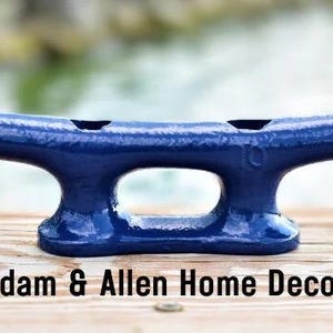Boat Dock Cleat 10 Inch, Custom Powder Coated Dock Hardware, Boat Tie Down, Nautical Wall Hook, Coastal Decor, Interior and Exterior Design
