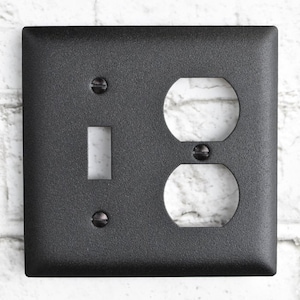 Stainless Steel Duplex Toggle Switch Outlet Wall Plate, Custom Powder Coated
