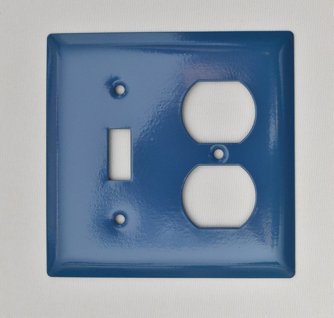 Stainless Steel Duplex Toggle Switch Outlet Wall Plate Custom Etsy