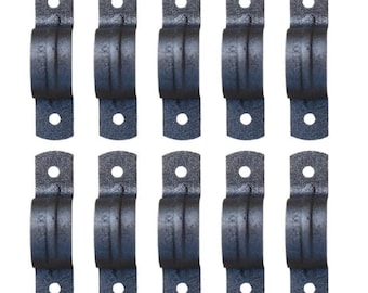 Galvanized Steel Pipe Strap 1/2 Inch | Custom Powder Coated | 10 Pack