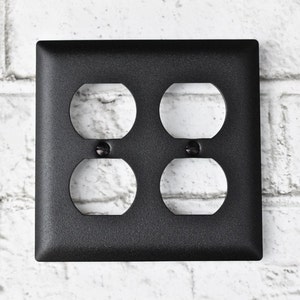 Stainless Steel Duplex Outlet Wall Plate, Custom Powder Coated