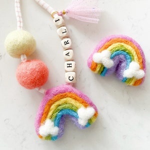 Kids Rainbow Personalized Name Necklace image 1
