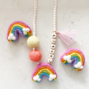 Kids Rainbow Personalized Name Necklace image 3