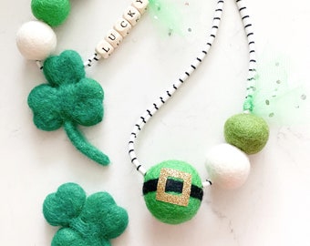 Kids Lucky Shamrock personalized necklace