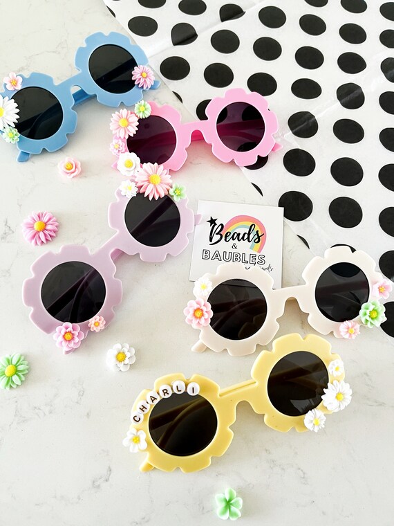 Kids Flower Power Personalized Sunnies - Etsy