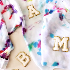 TIE DYE Adult Varsity Initial Pullover Sweatshirt