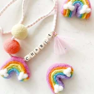 Kids Rainbow Personalized Name Necklace image 2