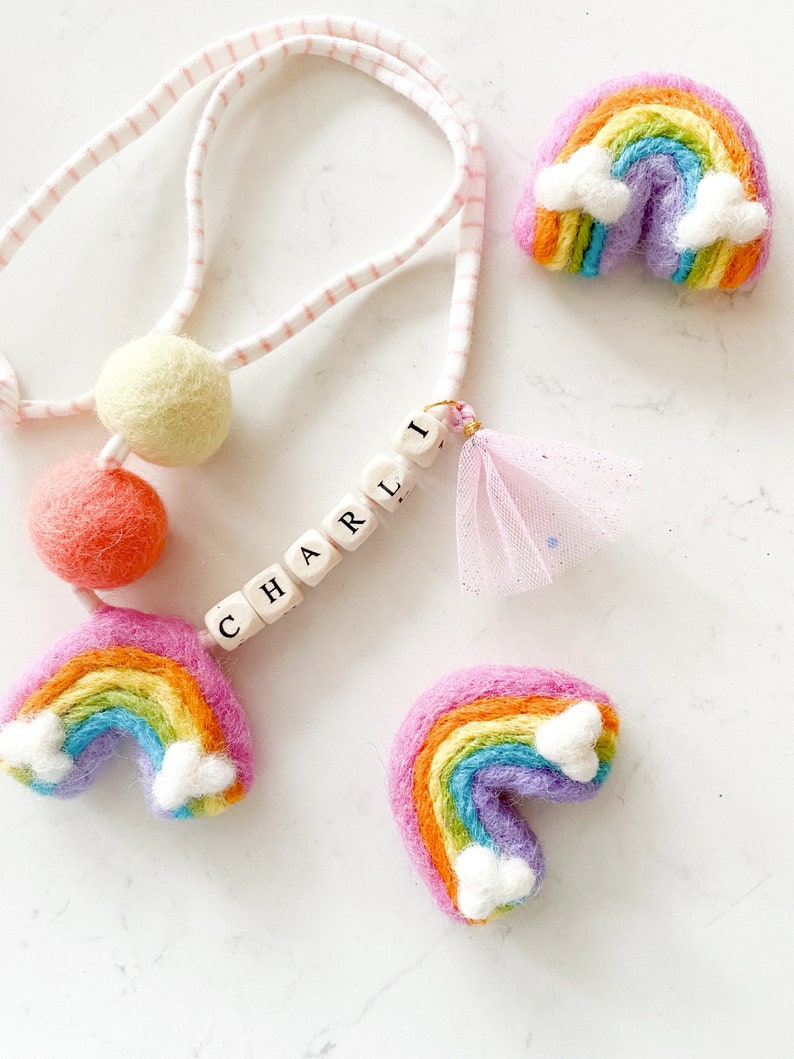 Kids Rainbow Personalized Name Necklace image 2