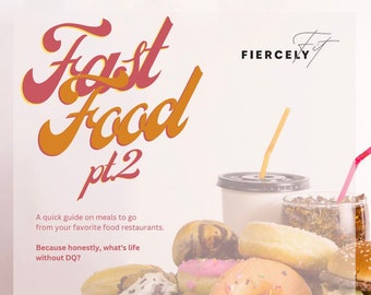 Fast Food Pt. 2 Guide, Your Favorite Fast Food Restaurants With Macro Breakdowns, Healthy Food Options On The Go, Eating Out Made Easy