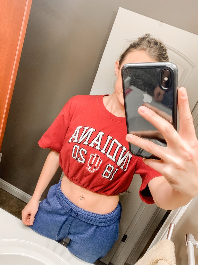 Indiana Hoosiers One of a Kind Cinched Waisted T-Shirt Tailgating Apparel One of a Kind Tee
