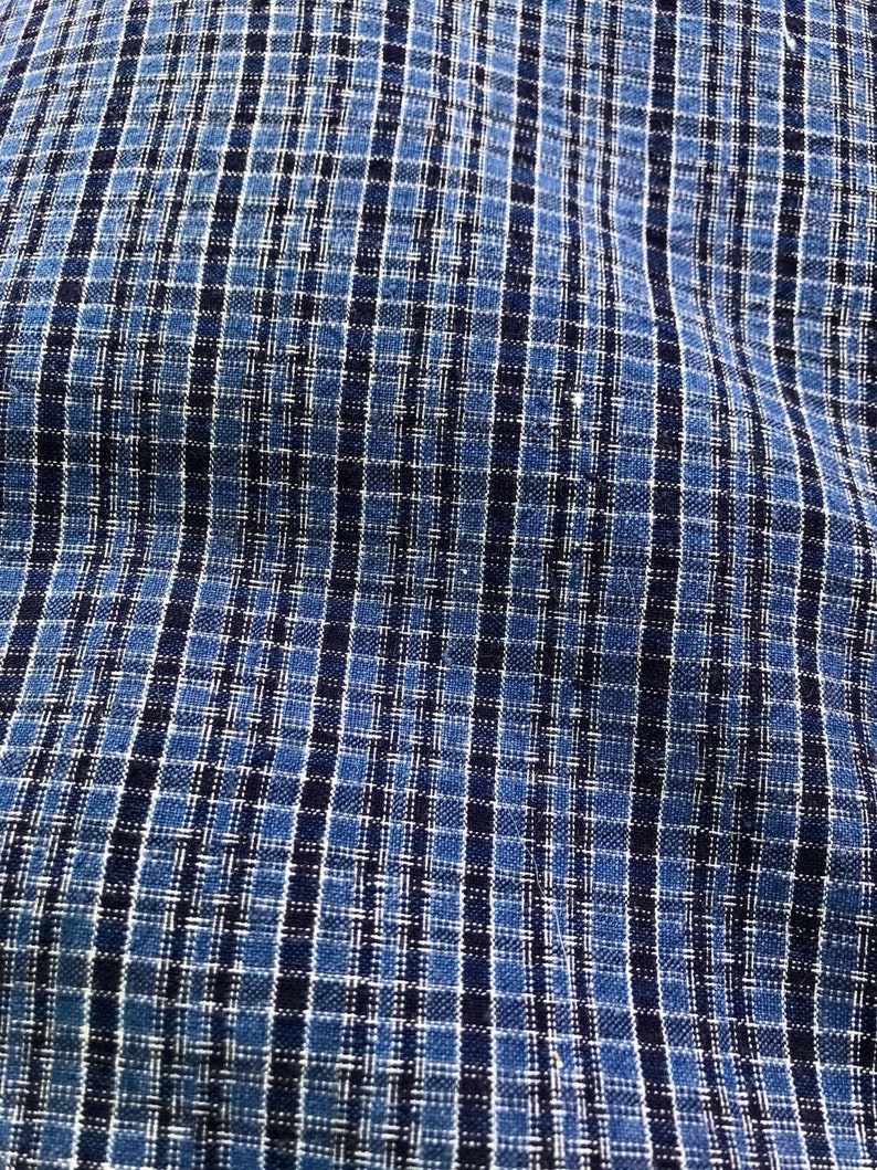 Quilt textiles #B331 Blue Hand woven Cotton moda fabrics Upholstery fabric 7.6m Vintage Fabric Handwoven by Minorities Ethnic Fabric