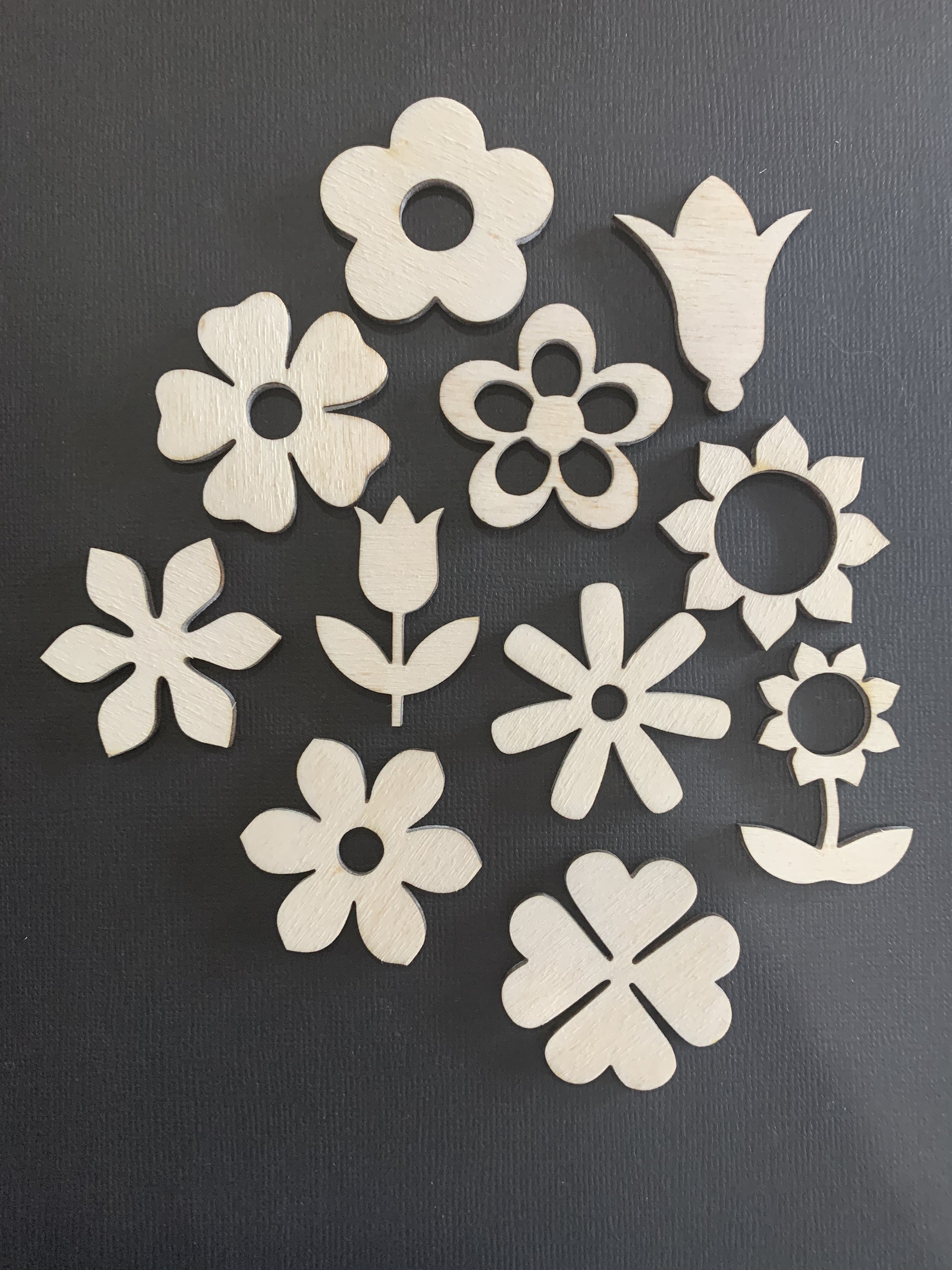 Pack of Laser Cut Flower Shapes for DIY Crafting and Etsy Australia