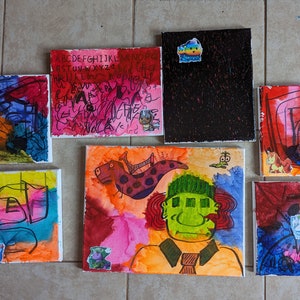 Unstable Unicorns Crayon Art lot