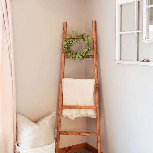 Wooden Blanket Ladder 4 Ft. Etsy