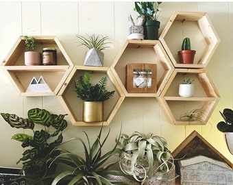 Hexagon Wall Shelves